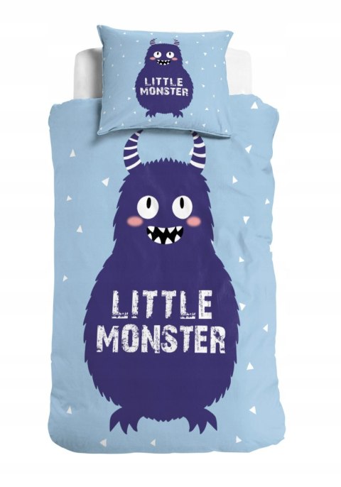 Komplet pościeli LITTLE MONSTER BLUE 140x220 BAWEŁNA