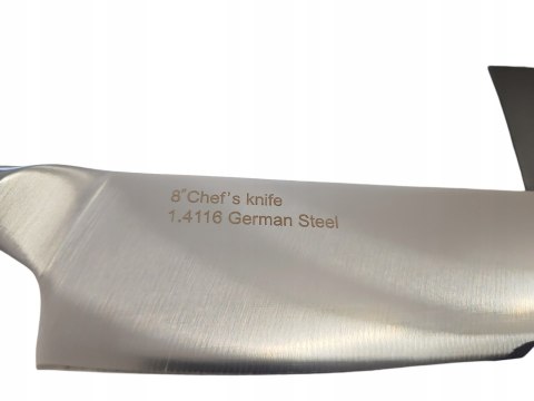 Nóż szefa kuchni super ostry One Kut Stal 1.4116 Couteau De Chef