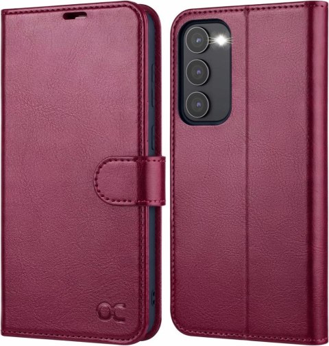 Etui z klapką ocase do Samsung Galaxy S23 bordowy