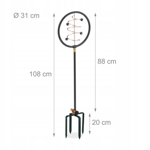 Zraszacz trawnika dekoracyjny czarny