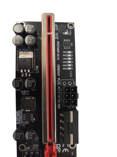 Riser USB3.0 PCI-E 6PIN 010S 1x-16x