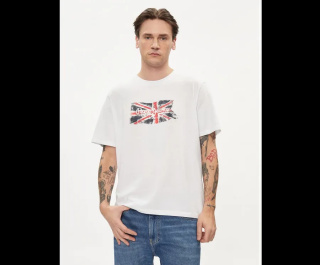 Pepe Jeans T - Shirt Clag PM509384 Biały Regular Fit Rozmiar. L